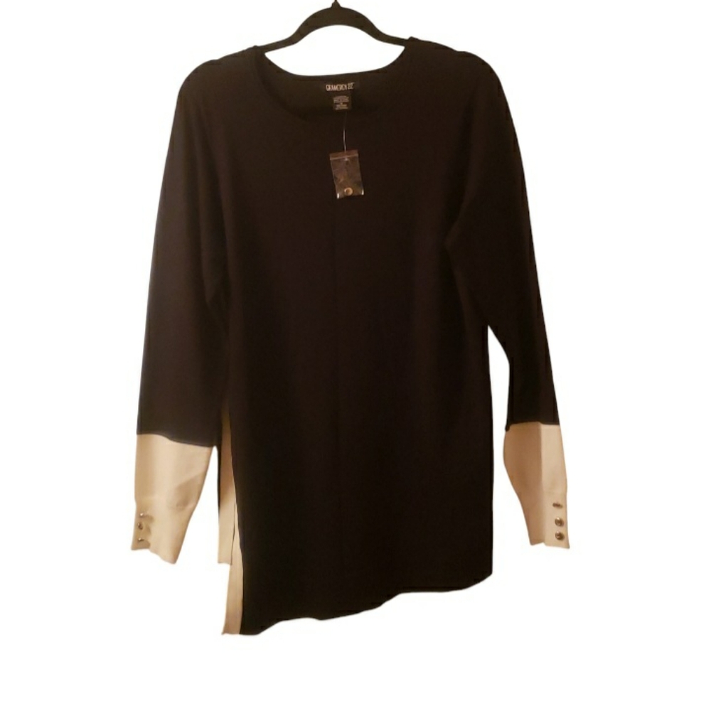 NWT, Gramercy 22 Black Asymmetrical Sweater